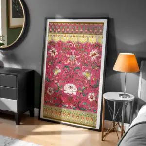 Yeşil Çiçekler Zarif Tasarım Dekoratif Tablo