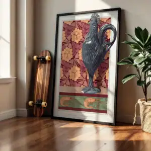 Alternative view of Zarif Kuş Çizgilerle Dekoratif Tablo