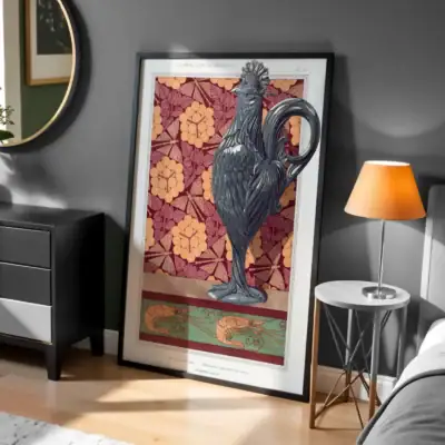 Zarif Kuş Çizgilerle Dekoratif Tablo