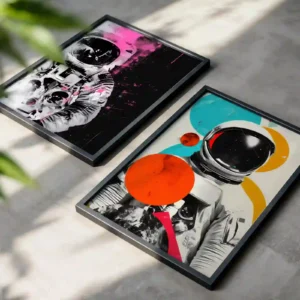 Alternative view of 2'li Set | Astronotlar Dekoratif Tablolar