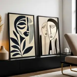 2'li Set | Boho Figür Dekoratif Tablolar