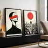 2'li Set | Kırmızı Detay Dekoratif Tablolar