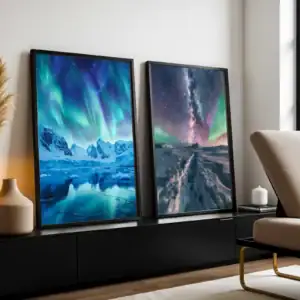 2'li Set | Kuzey Işıkları Dekoratif Tablolar
