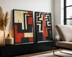 2'li Set | Labirent Dekoratif Tablolar