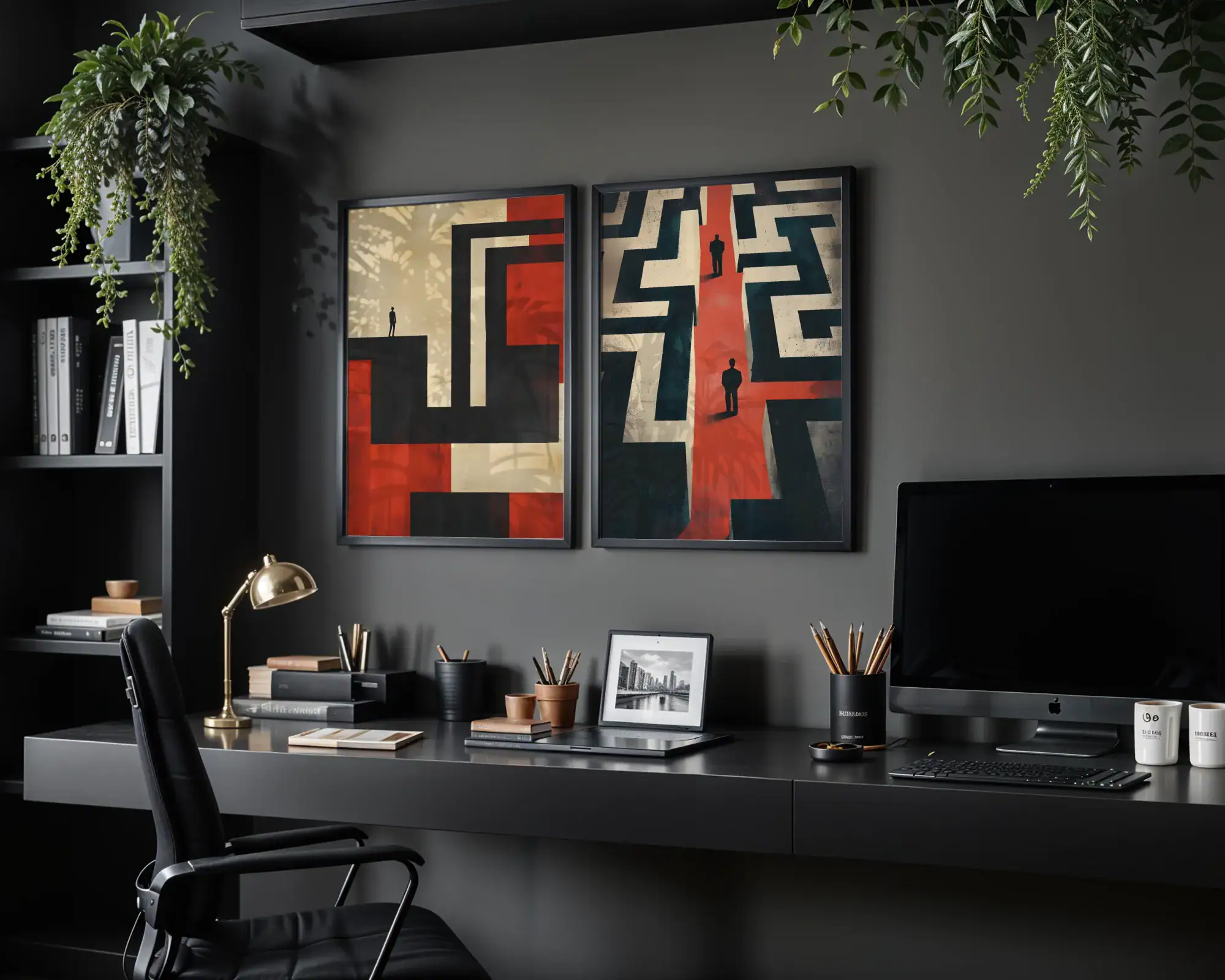 2'li Set | Labirent Dekoratif Tablolar - Görsel 3