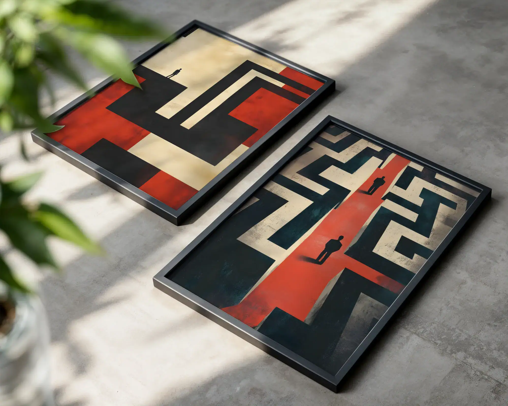 2'li Set | Labirent Dekoratif Tablolar - Görsel 2