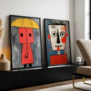 2'li Set | Figür Dekoratif Tablolar