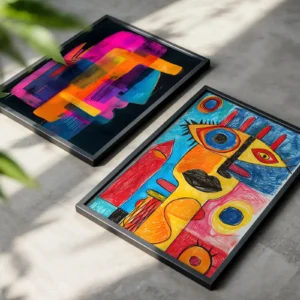 Alternative view of 2'li Set | Renkli Tablolar Dekoratif Tablolar